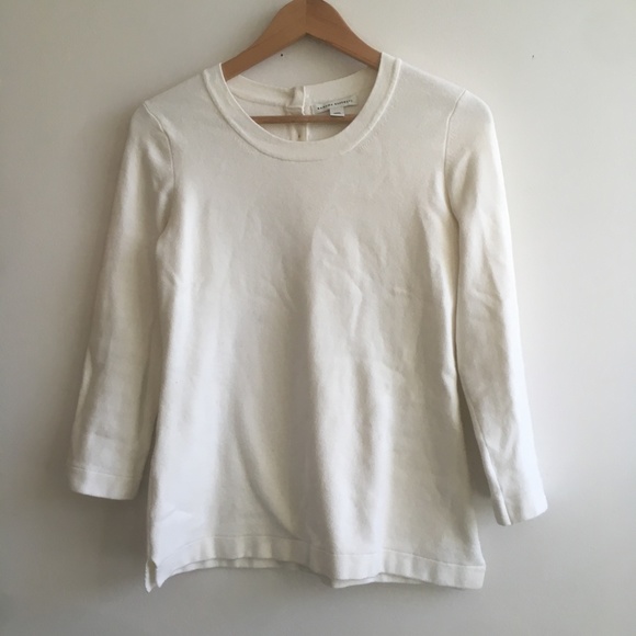 2 for 25 💥 Banana Republic White Knit with 3-button detail at the back sz M - Picture 2 of 5